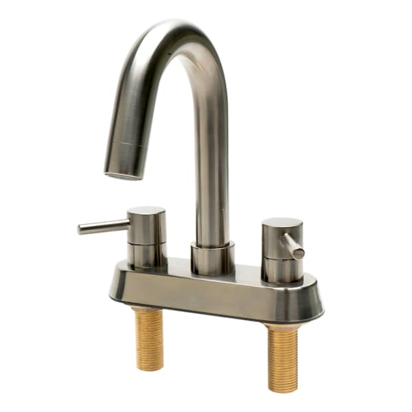 Alfi Brand Brushed Nickel Two-Handle 4'' Centerset Bathroom Faucet AB1400-BN - main
